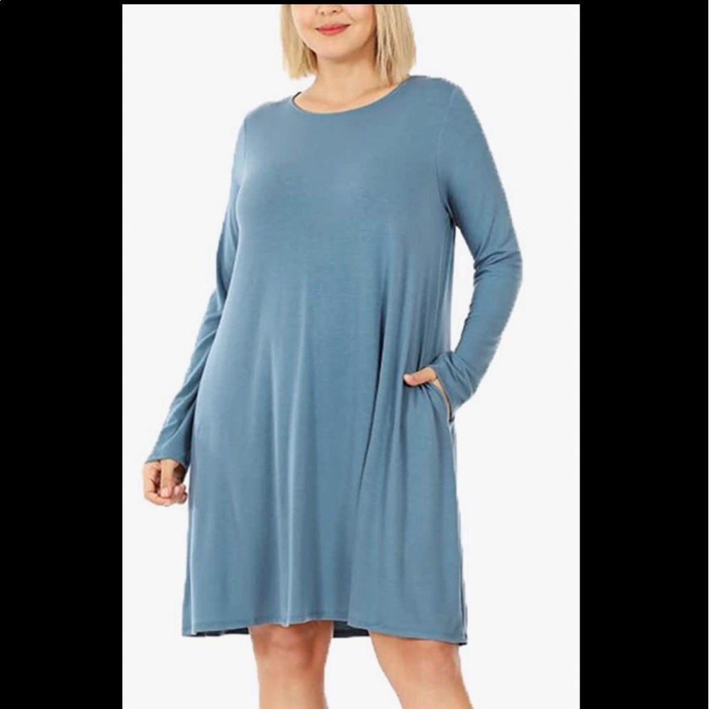 Zenana Teal T-Shirt Cut Dress